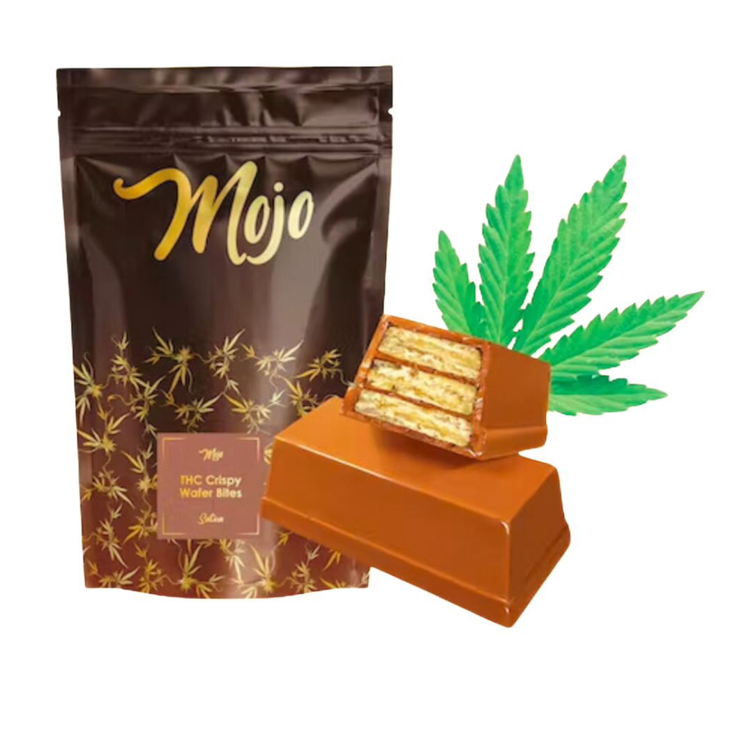 Photograph of product: Mojo - 200mg Chocolates - Crispy Wafer Bites