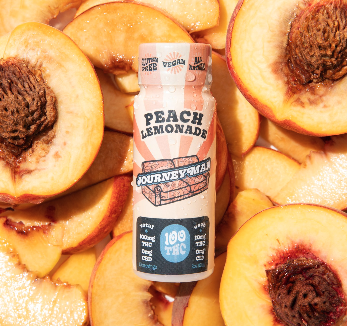 Photograph of product: JOURNEYMAN PEACH LEMONADE SHOT 100MG