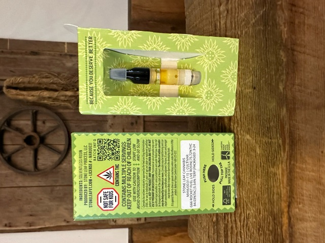 Photograph of Product: Stone Leaf G66 Rocket Fuel Live Rosin Cart