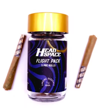 Photograph of product: Head Space | Kiwi Kush x LCG | Preroll | 5 Pack
