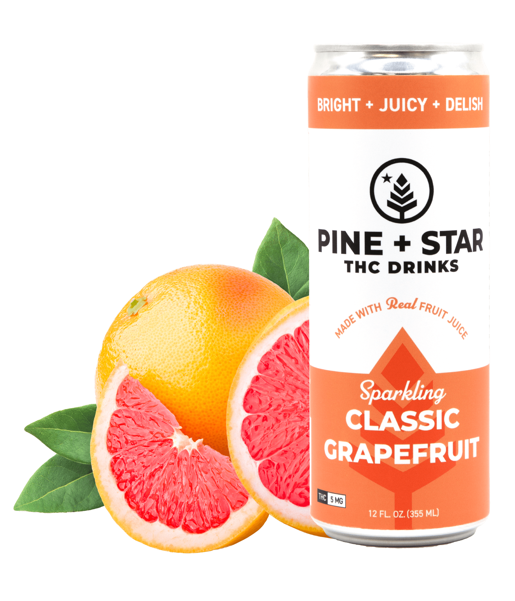 Photograph of product: Pine + Star | Classic Grapefruit | Beverage | 5mg