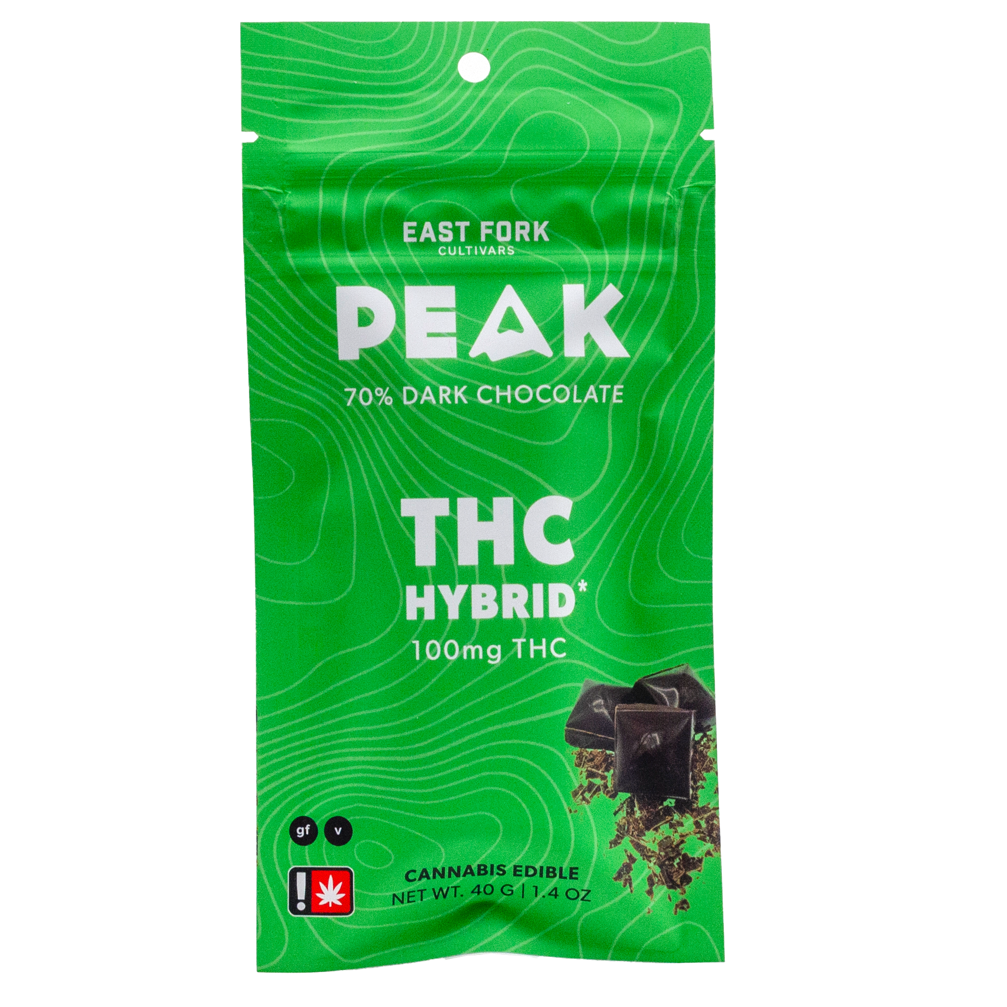Photograph of product: East Fork Cultivars > Chocolate Bar 100mg > TH-oui > Sundae Driver > Hybrid