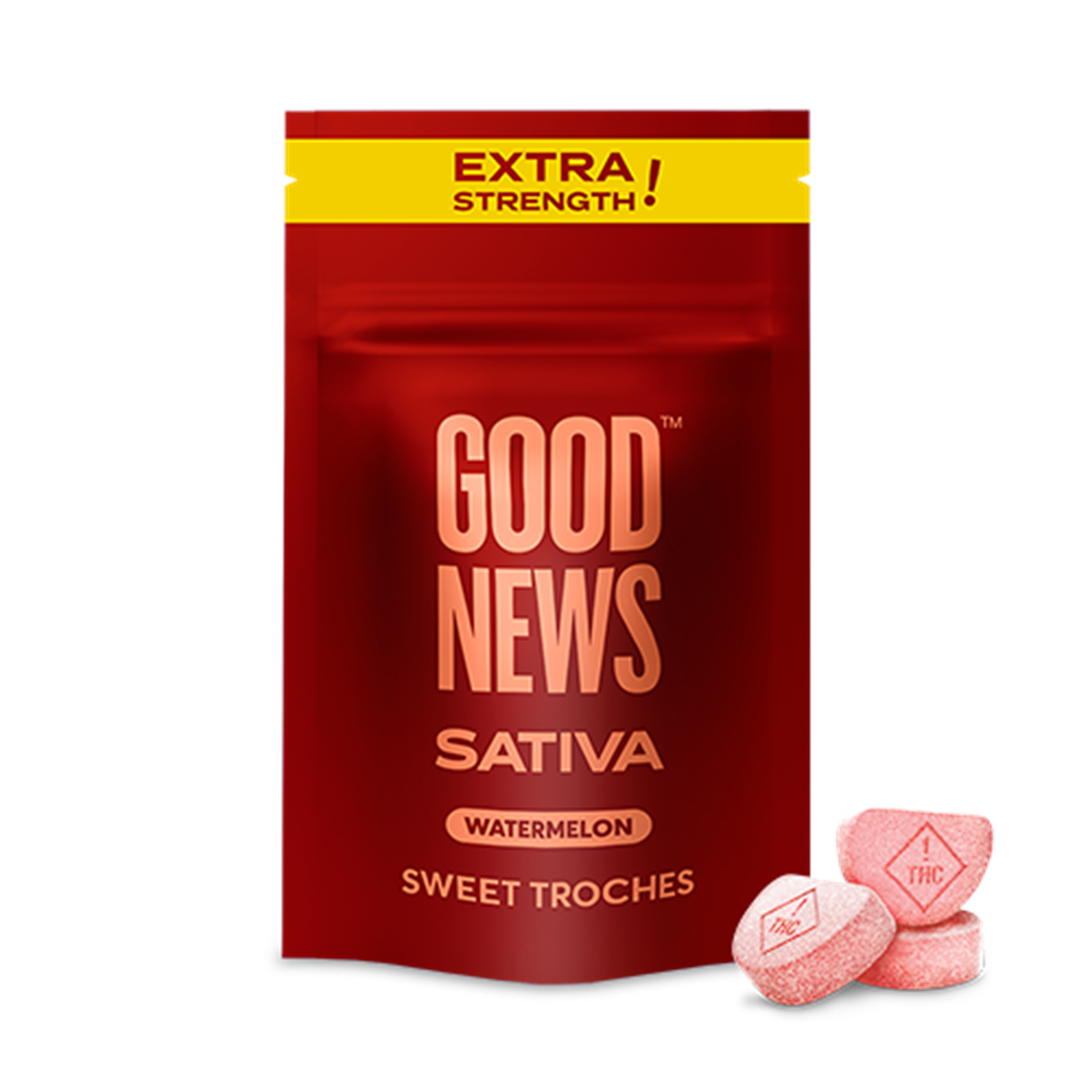 Photograph of product: High Dose Watermelon Troches 500mg (10-Pack | 50mg Each)