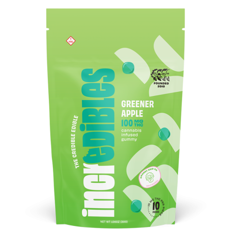 Photograph of product: Incredibles - Greener Apple Gummies 100mg
