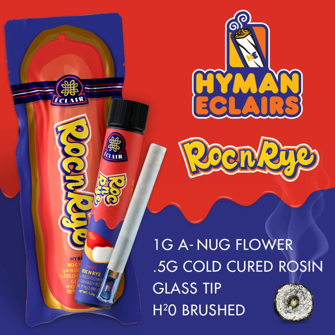 Photograph of product: Hyman - 1.5g Eclair Infused Pre-Roll - Roc n Rye