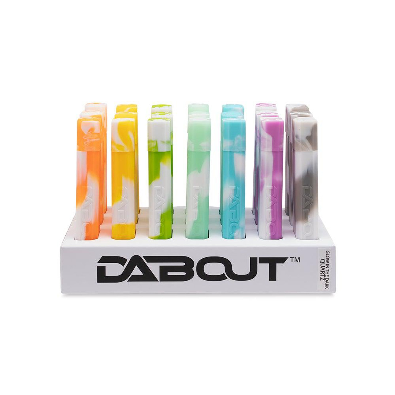 Photograph of product: *Glow in the Dark* Silicone Dab Straw w/ Quartz Tip