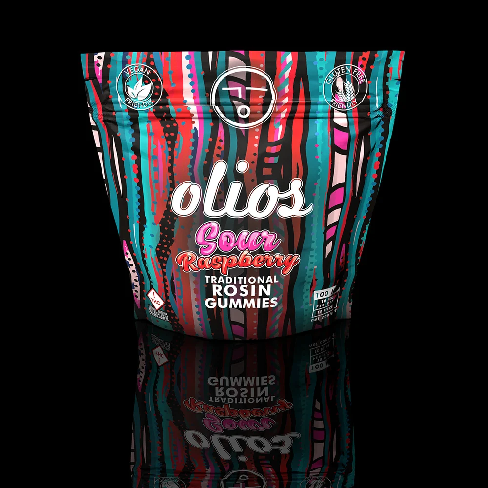 Photograph of product: Sour Raspberry | 10pk x 10mg |  Rosin Gummies