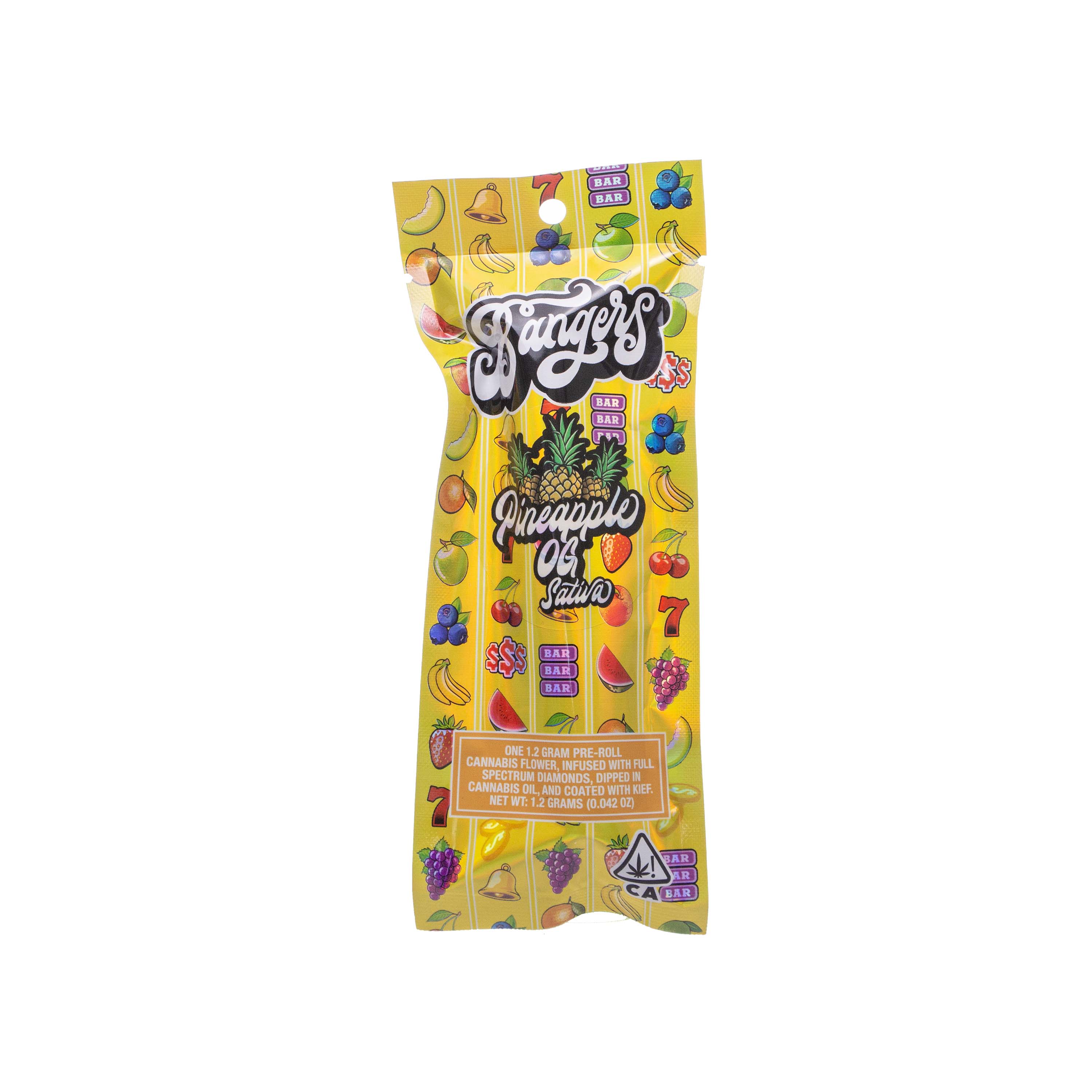 Photograph of product: Bangers | Pineapple OG Infused Pre-roll (1.2g)