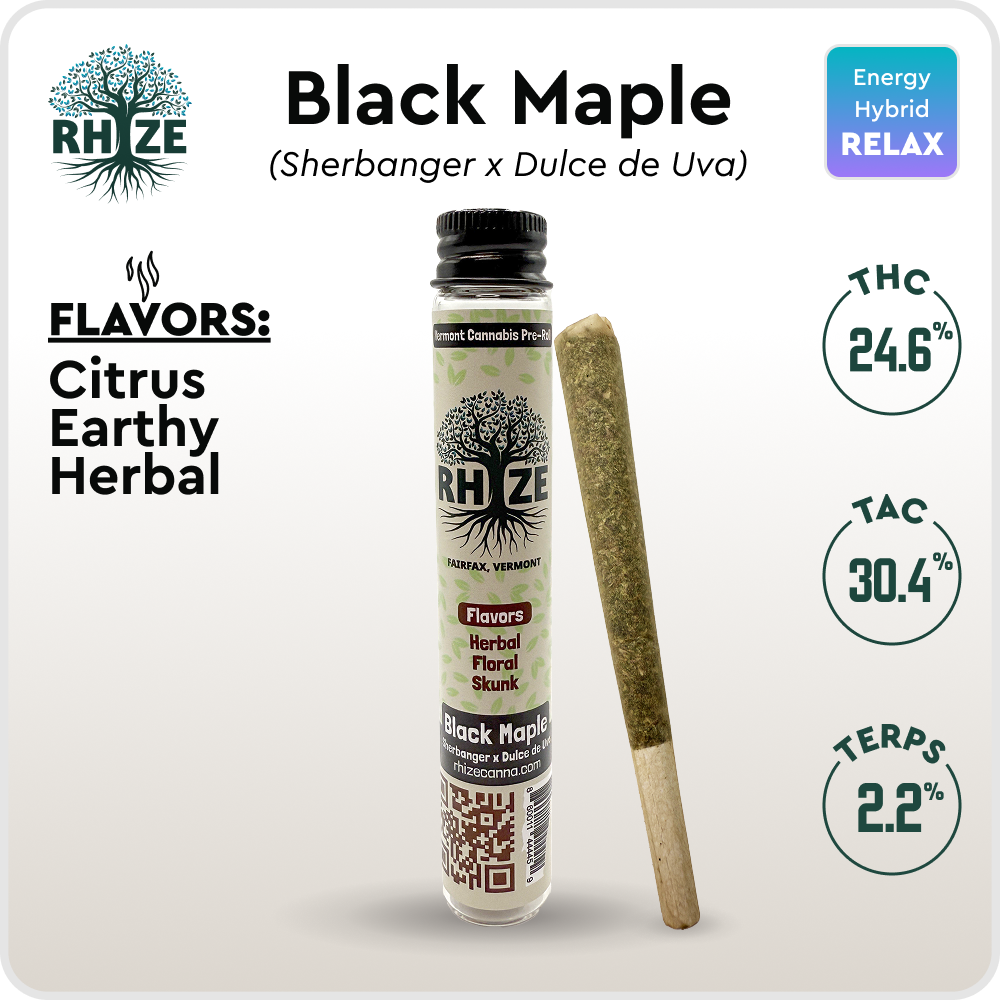 Photograph of product: Black Maple | 1g Pre-Roll