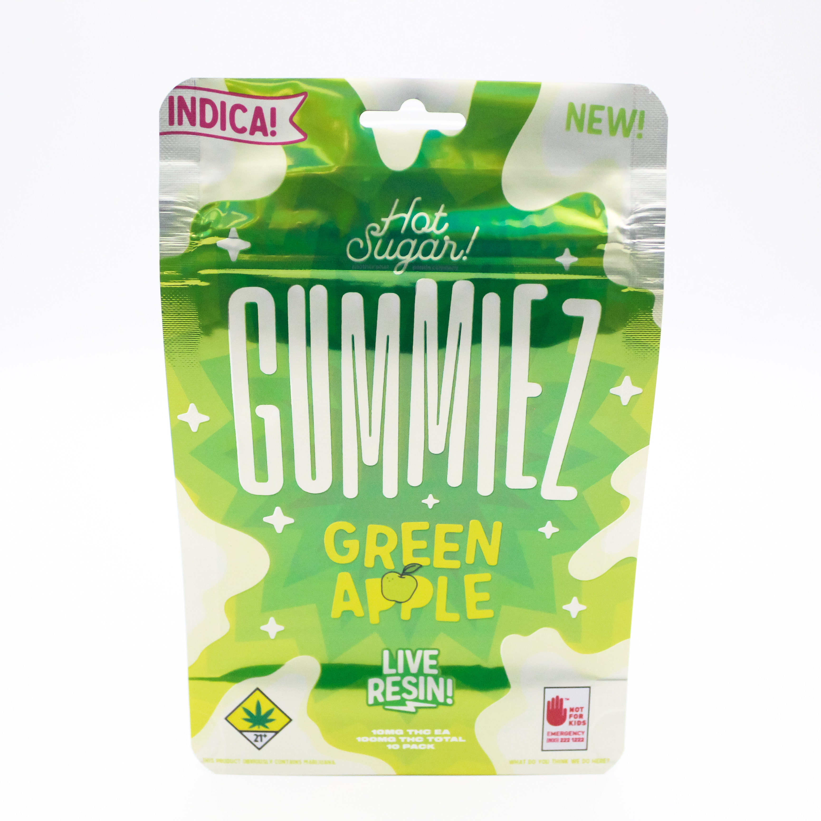 Photograph of product: Green Apple Live Resin Gummiez - Oui'd | 10pk | (100mg)