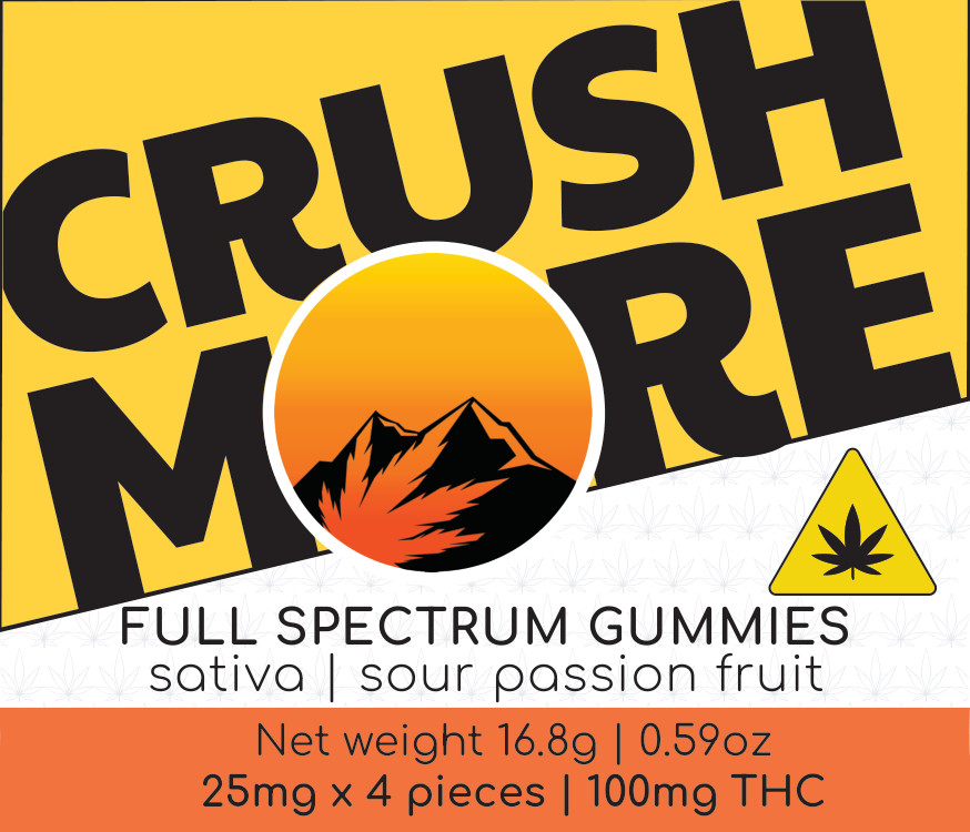 Photograph of Product: Sour Passion Fruit Gummies (100mg)