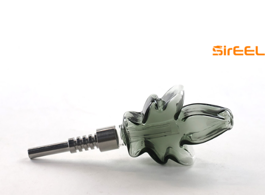 Photograph of product: SirEEL | Dab Straw | 4" 420 Leaf Dream | Assorted Colors