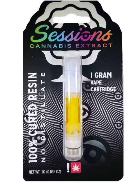 Photograph of product: Cartridge - 1g Cured Resin Sessions - She's My Cherry Pie