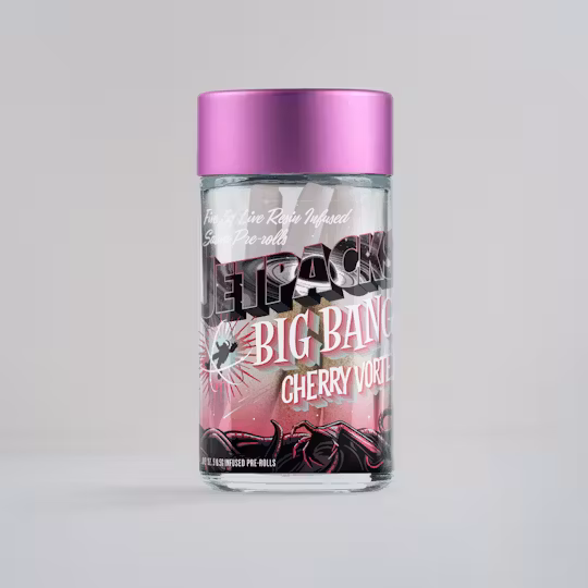 Photograph of product: Jetpacks Big Bang - Cherry Vortex Infused Preroll 5pk