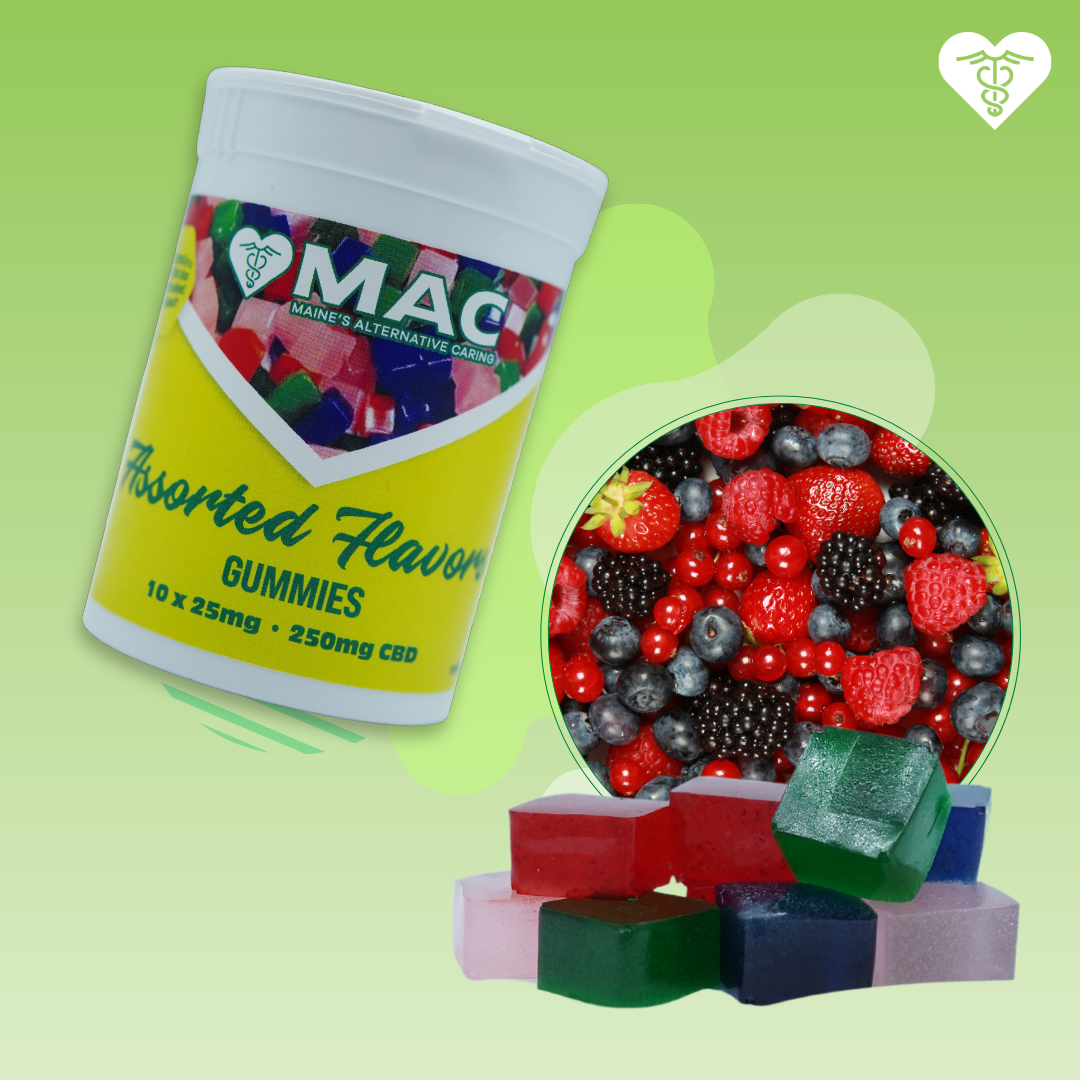 Photograph of product: CBD Gummies Assorted Flavors 10x25mg