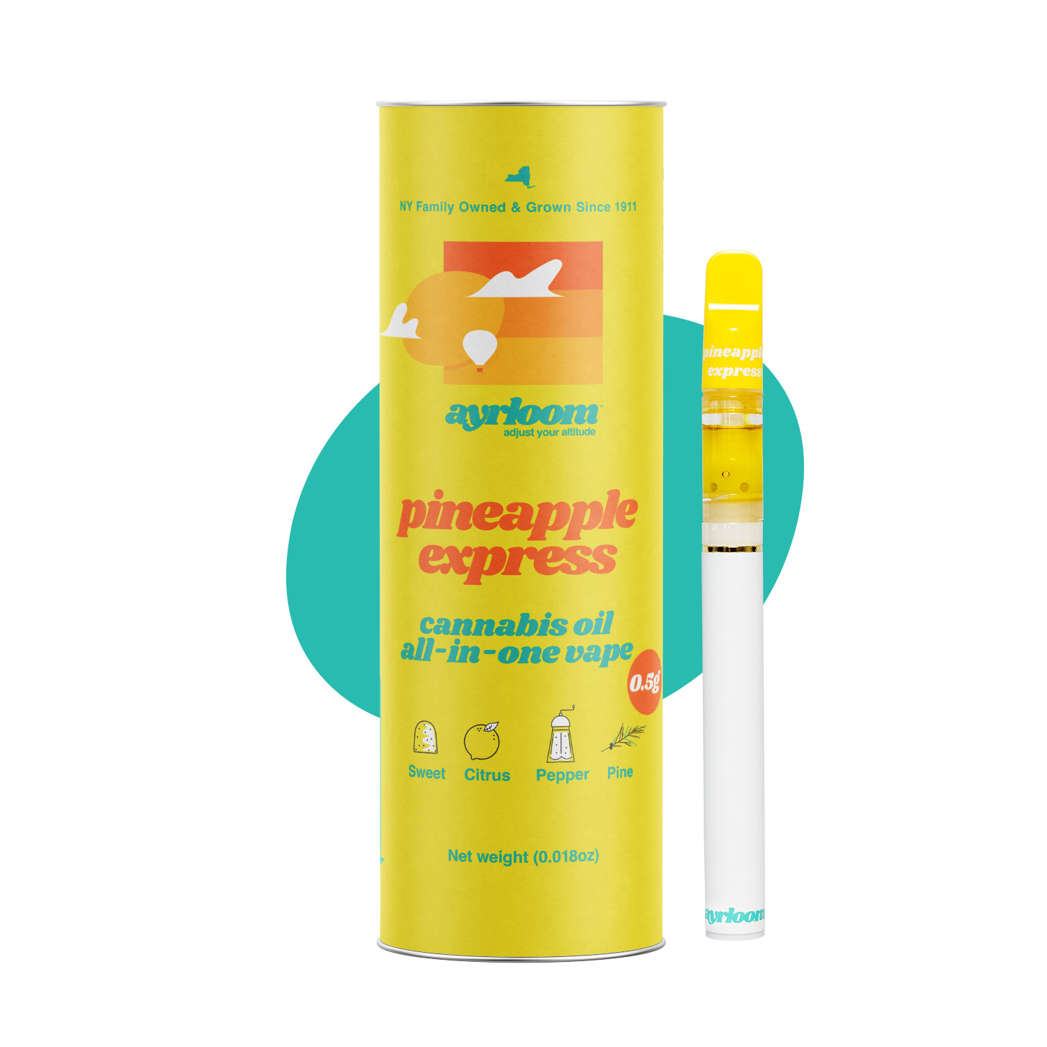 Photograph of Product: Ayrloom | Pineapple Express | AIO | 0.5g