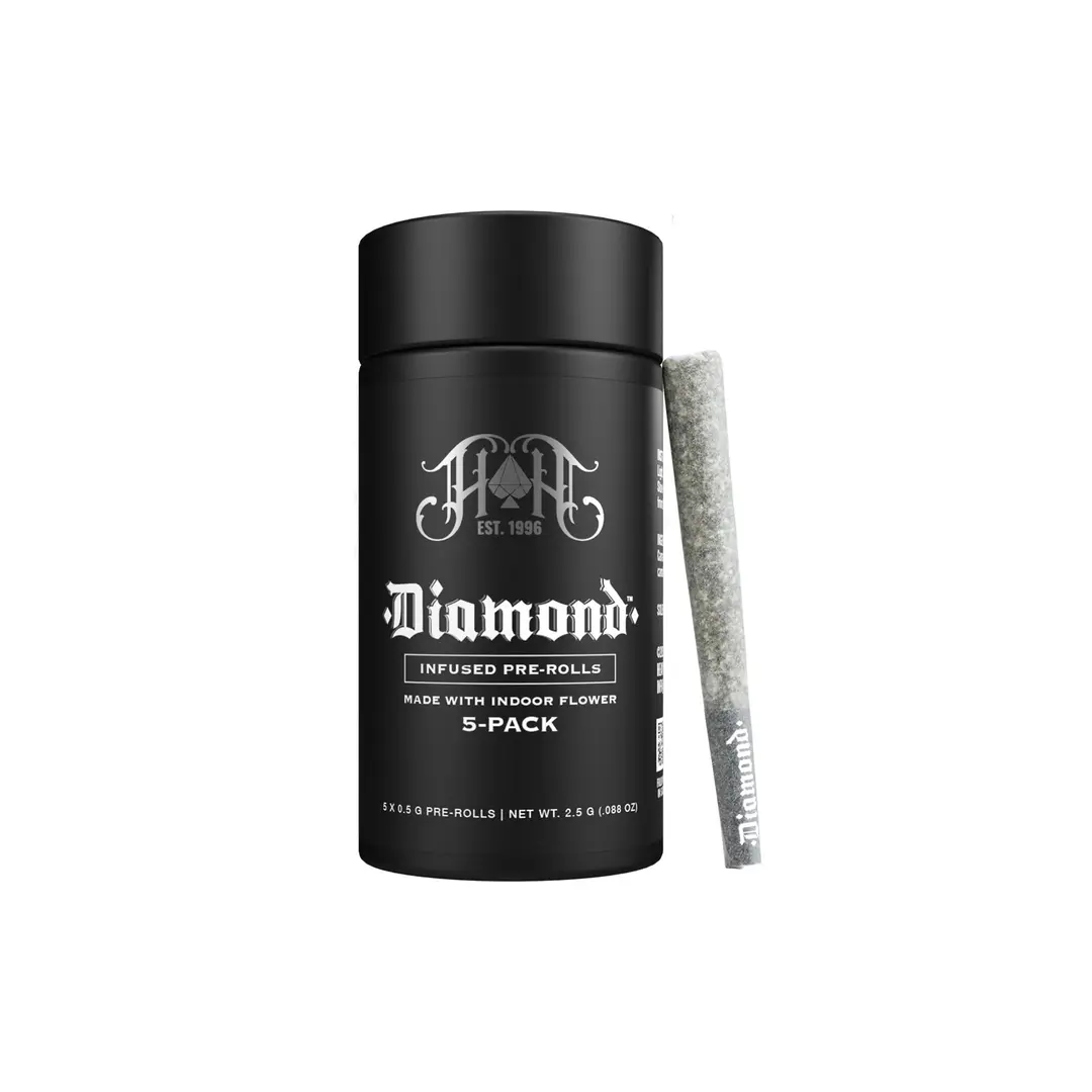 Photograph of product: Heavy Hitters | Bubbas Girl Infused Diamond Preroll 5 Pk