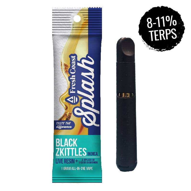 Photograph of product: Black Zkittles | 1g Live Resin Disposable