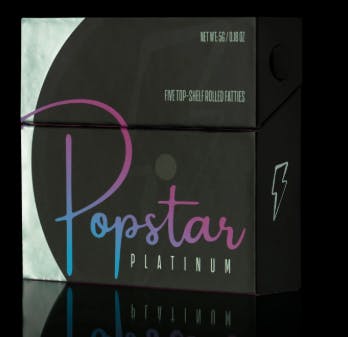Photograph of product: Pop Star Platinum | Blue Dream 5pk Infused Mini Prerolls 5g - 