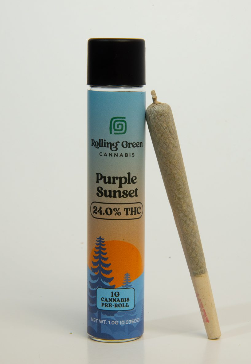 Photograph of product: Rolling Green - Purple Sunset Pre-Roll