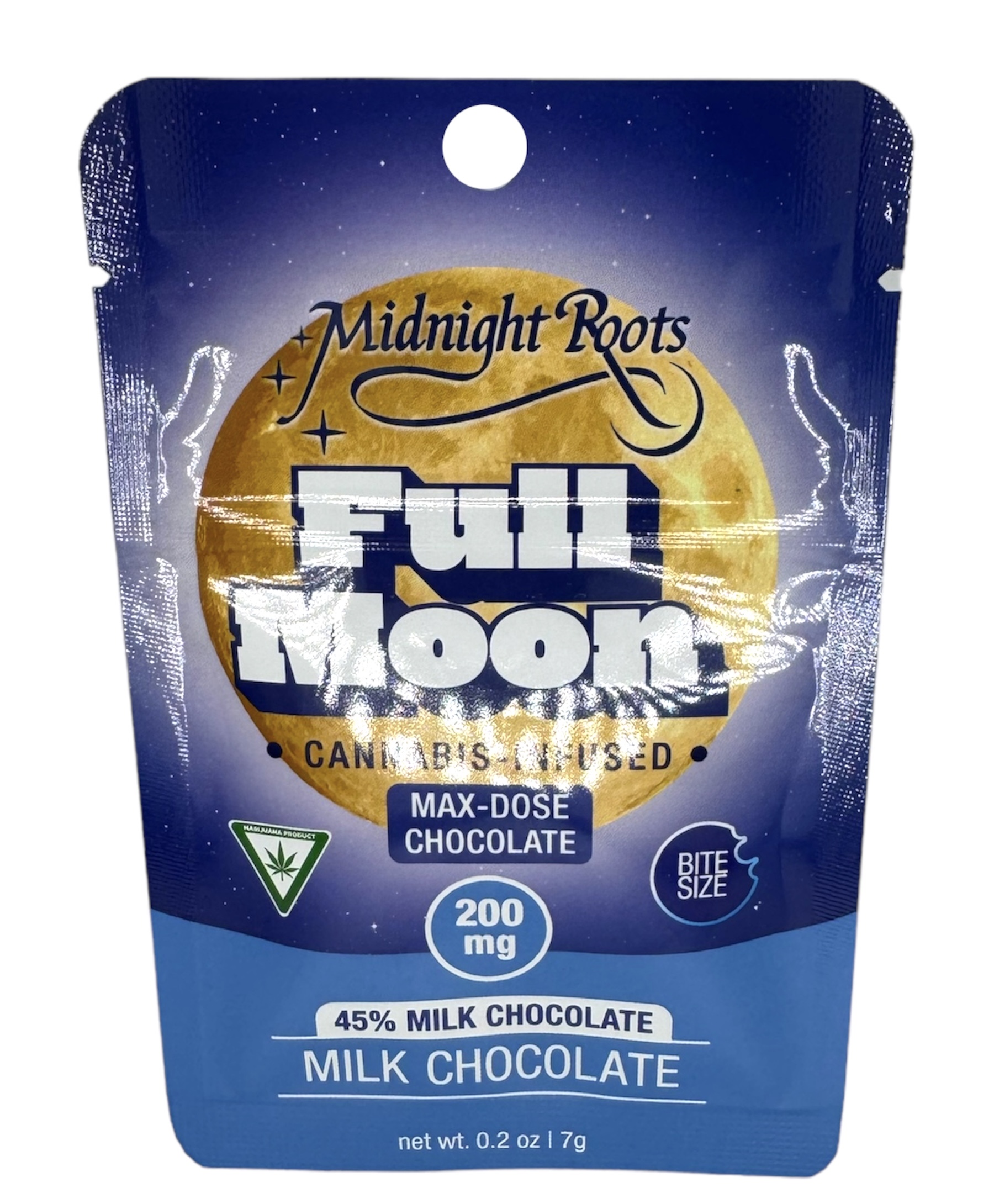 Photograph of product: 200mg Milk Chocolate Full Moon Bite