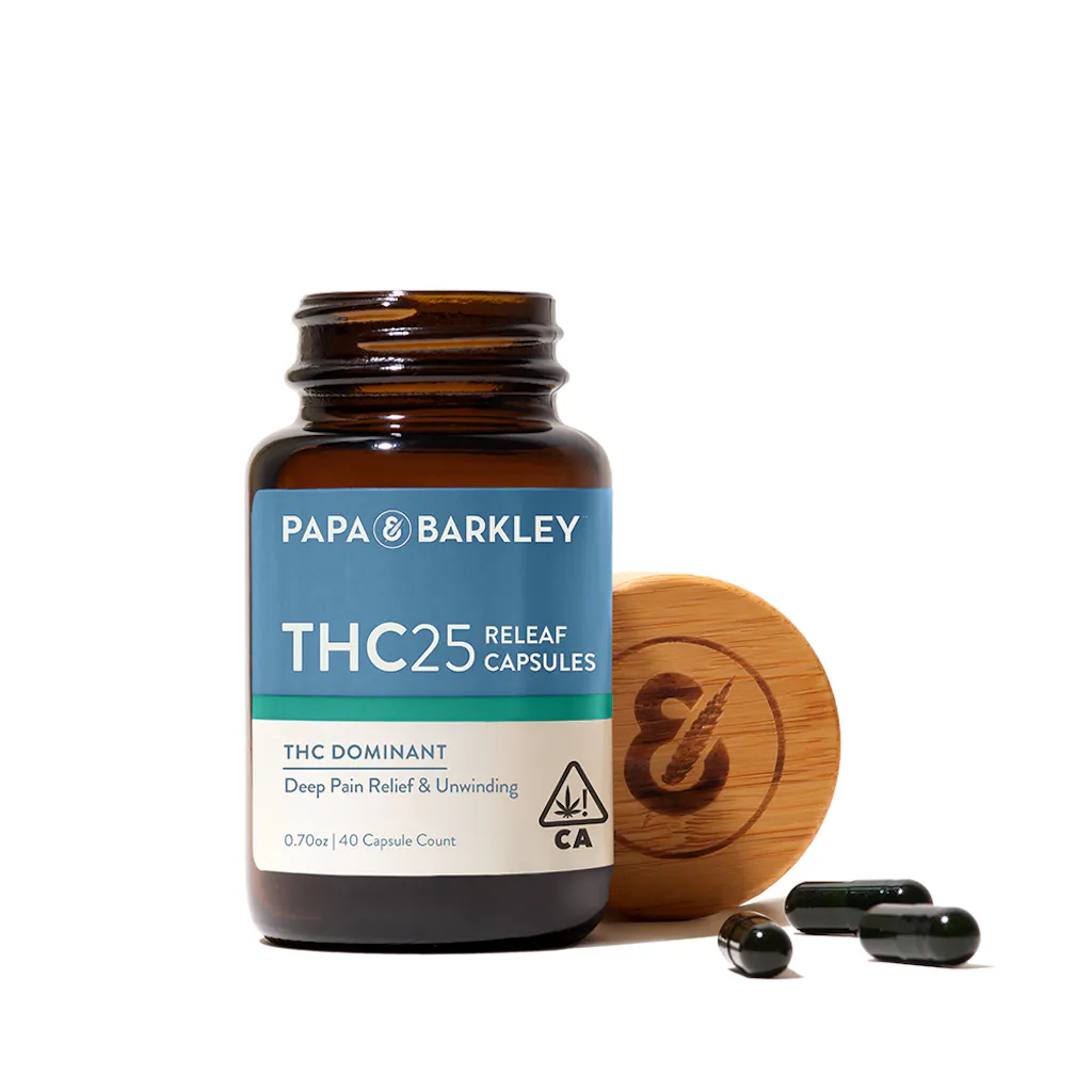 Photograph of product: TH-oui25 Releaf Capsules 40ct | 25mg TH-oui Capsules | Papa & Barkley