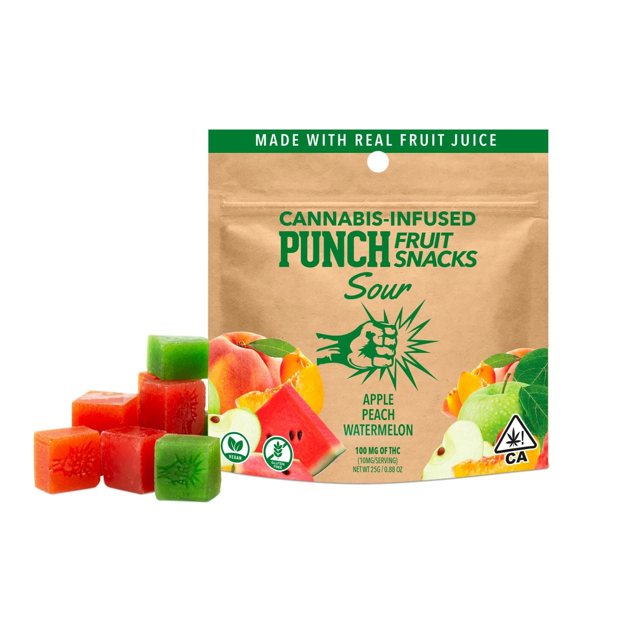 Photograph of product: 100mg Fruit Snacks - Sour
