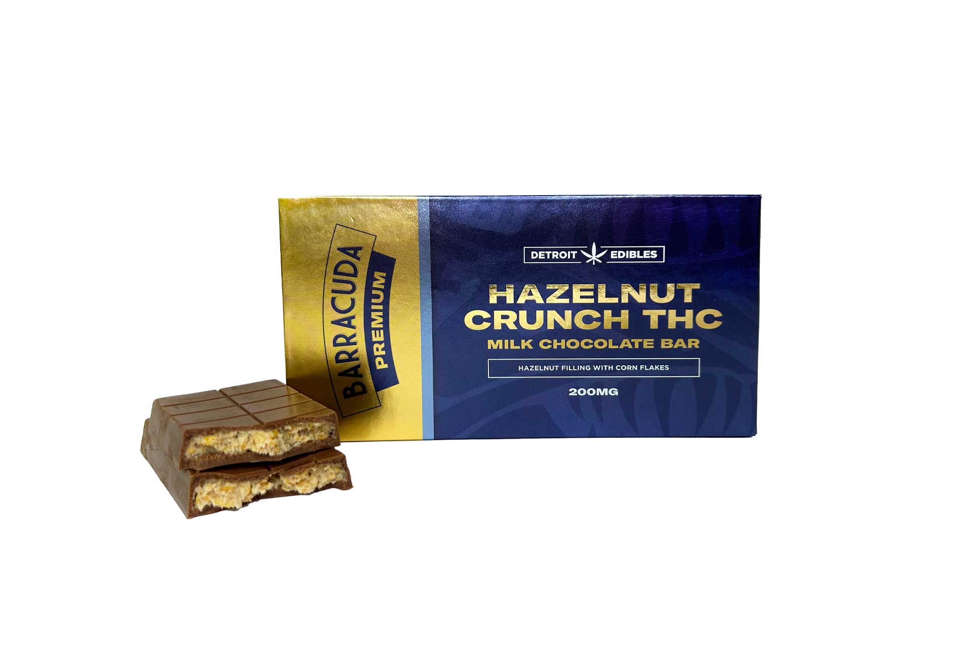 Photograph of product: Hazelnut Crunch |  Chocolat 200mg | Premium Barracuda Bar