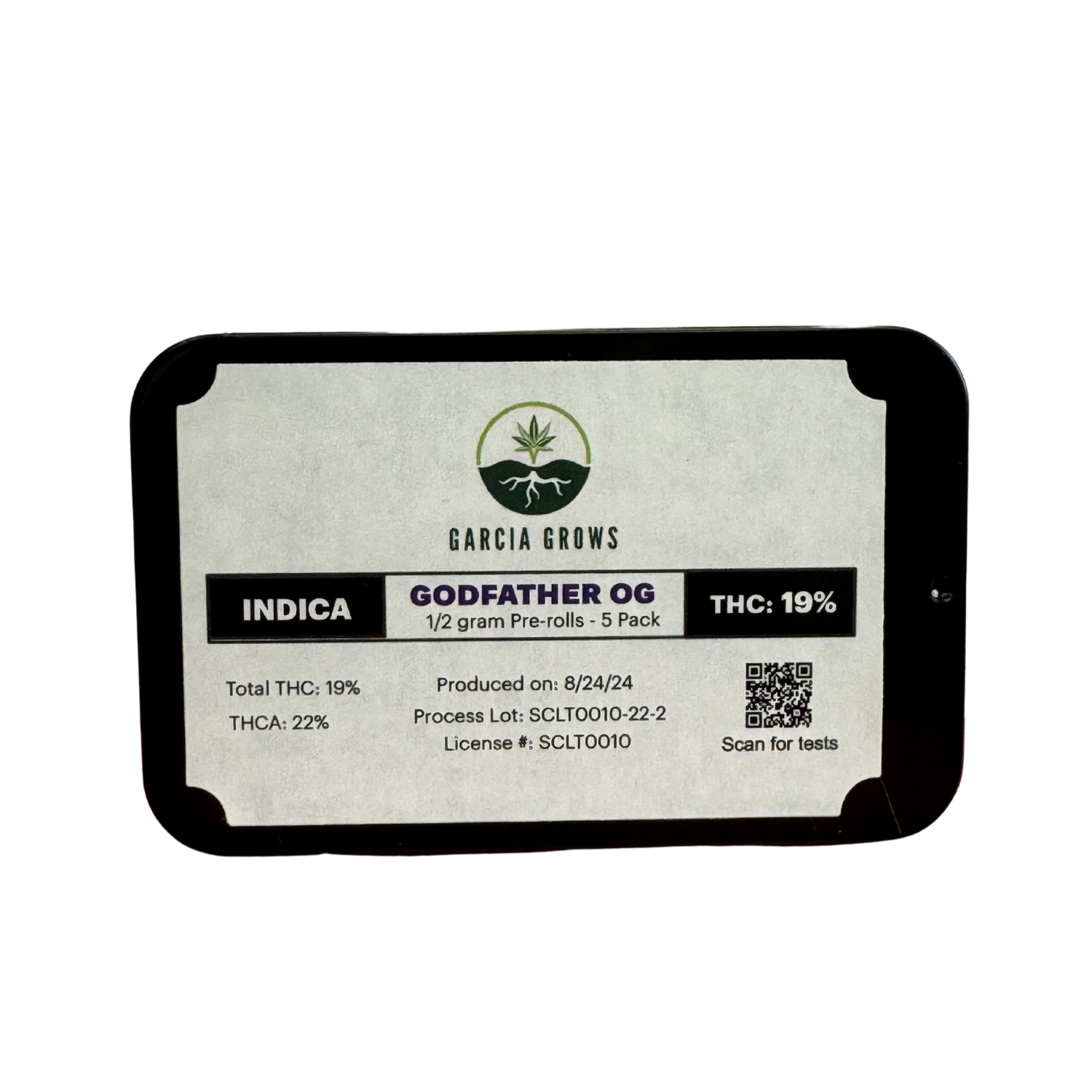 Photograph of Product: Gator Breath | Pre-Rolls 1/2g-5pk | Garcia Grows