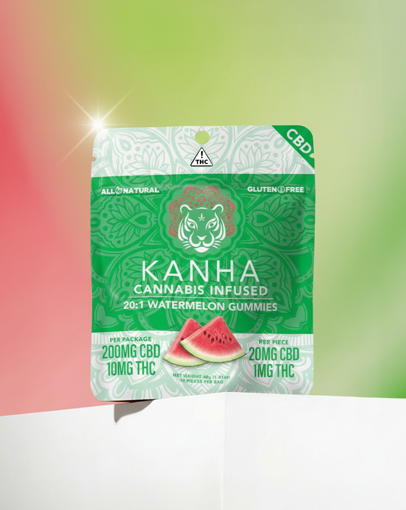 Photograph of product: Kahna 20:1 Watermelon CBD Gummies 10-pack