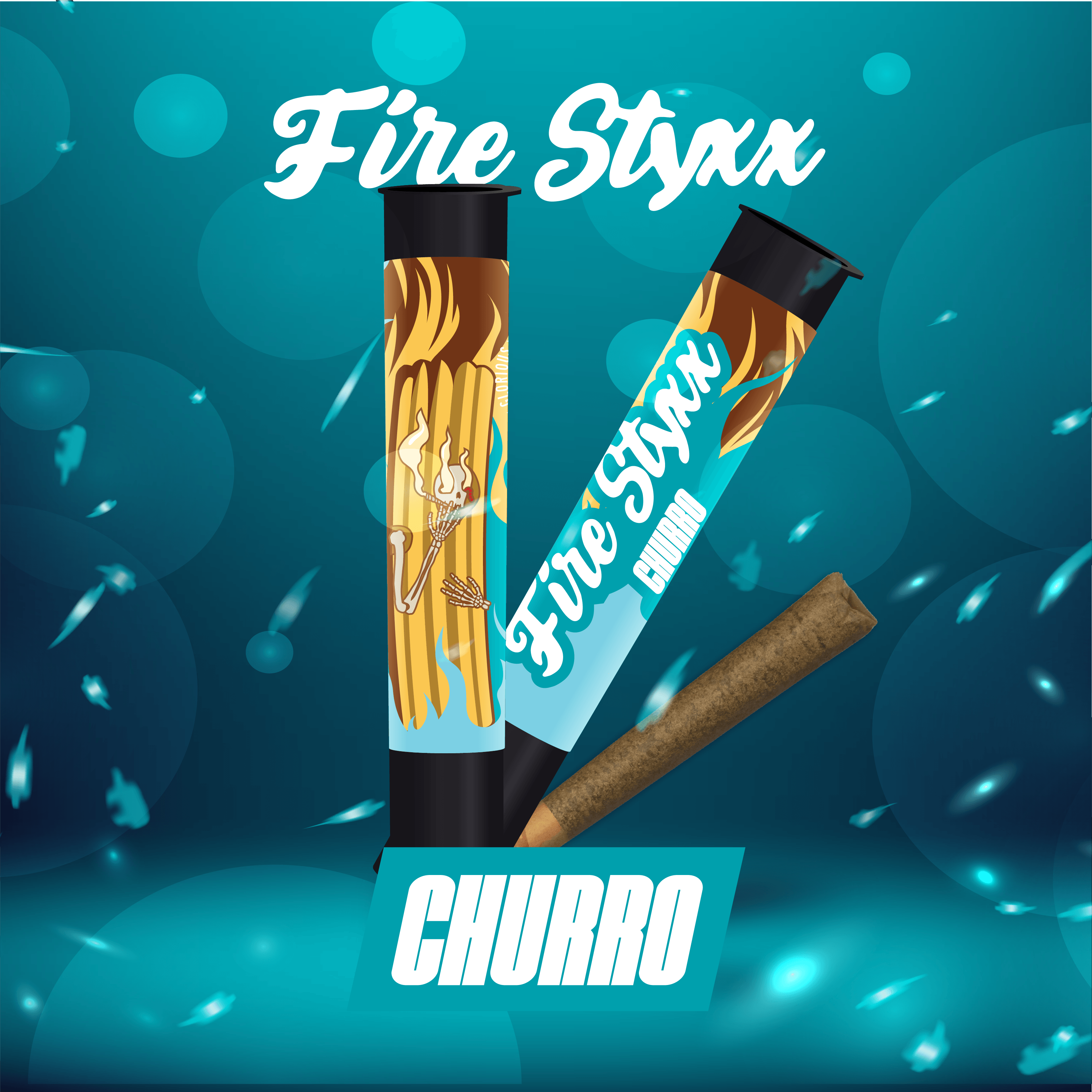 Photograph of product: Glorious | Fire Styxx | Churro | 1g | Infused Pre-Roll Pack