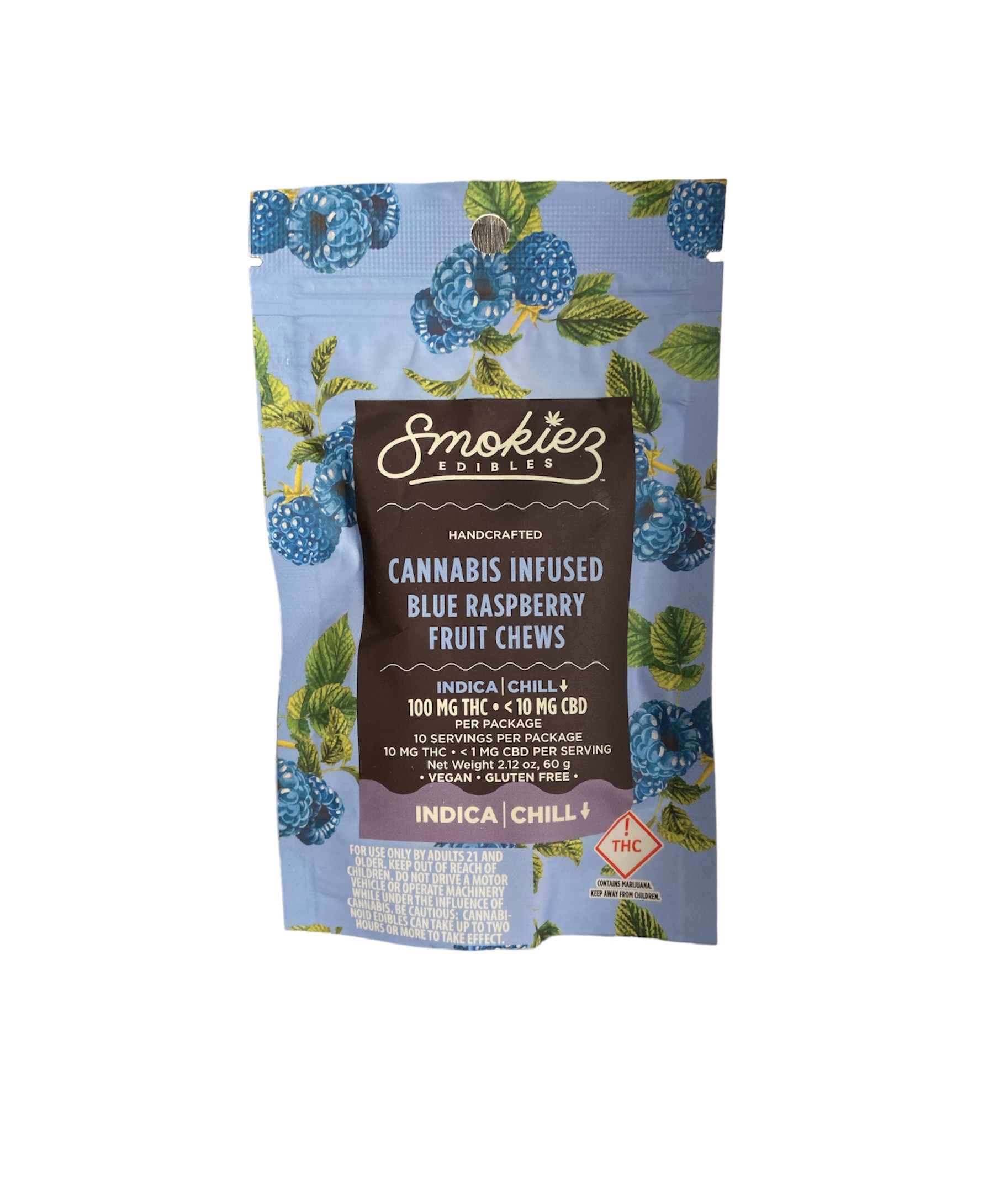 Photograph of product: Sour Blue Rasberry- Smokiez