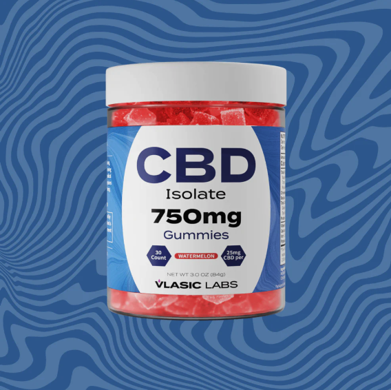 Photograph of product: Vlasic Labs 750mg CBD Isolate Gummies - Watermelon