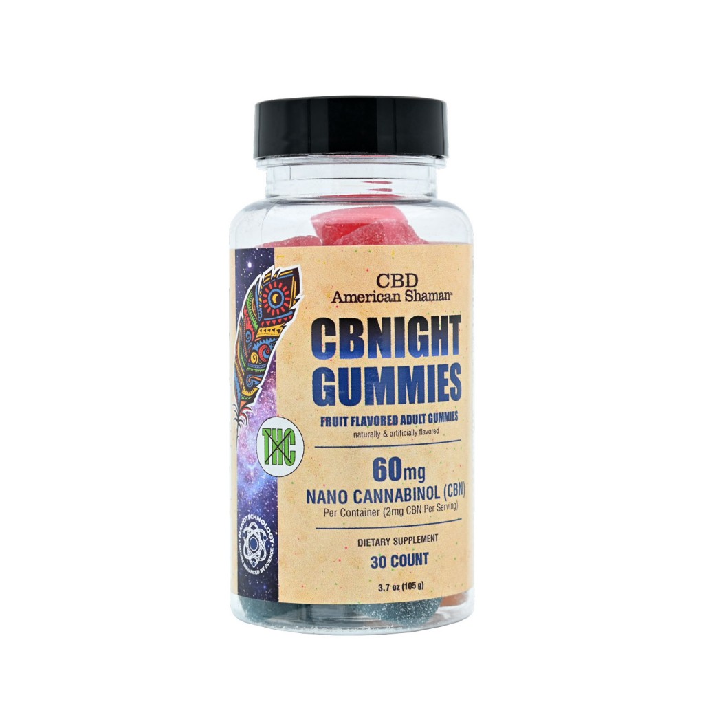 Photograph of product: CBD American Shaman 60mg CBNight Sleep Gummies