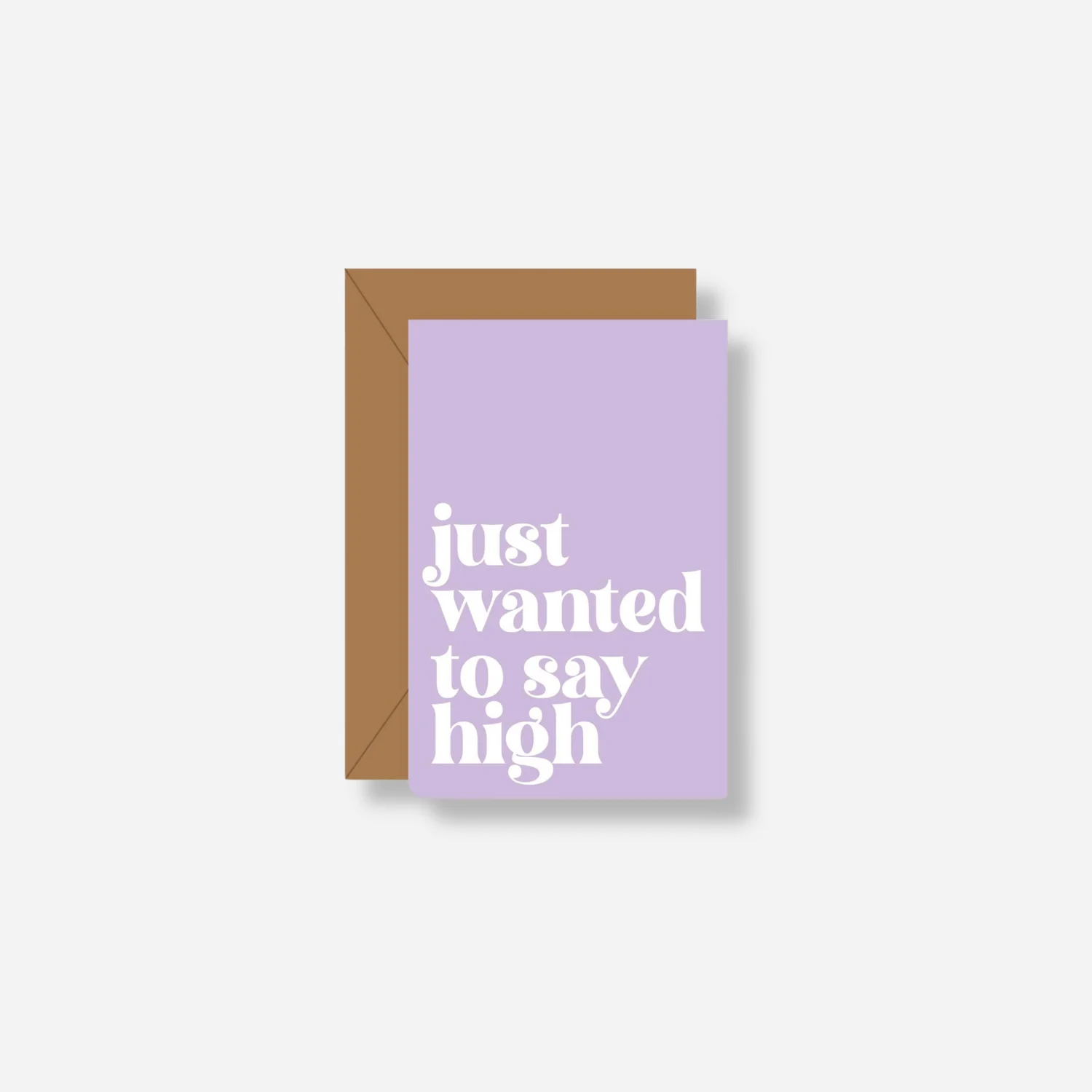 Photograph of product: Kush Kard Just Wanted to Say High Tiny Greeting Card