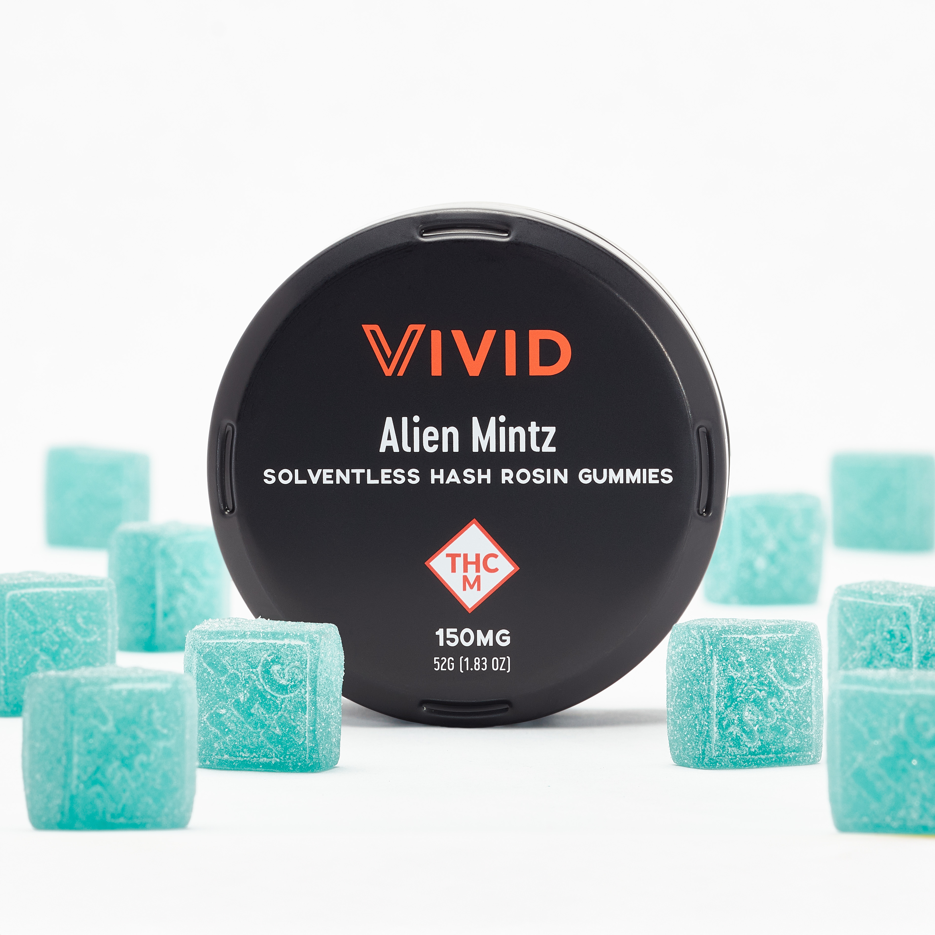 Photograph of product: Alien Mintz - Vivid - 150mg Live Rosin Gummies