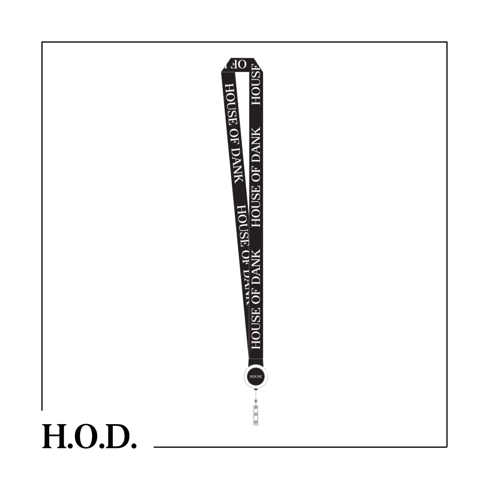 Photograph of product: H.O.D. OG House Black Lanyard