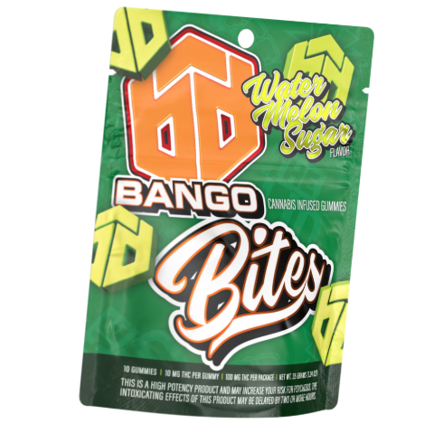 Photograph of product: Bango Bites Gummies 10pk/100mg- Watermelon Sugar