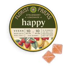 Photograph of product: Florist Farms | Happy | Strawberry Lemonade (S) | Gummies | 100mg