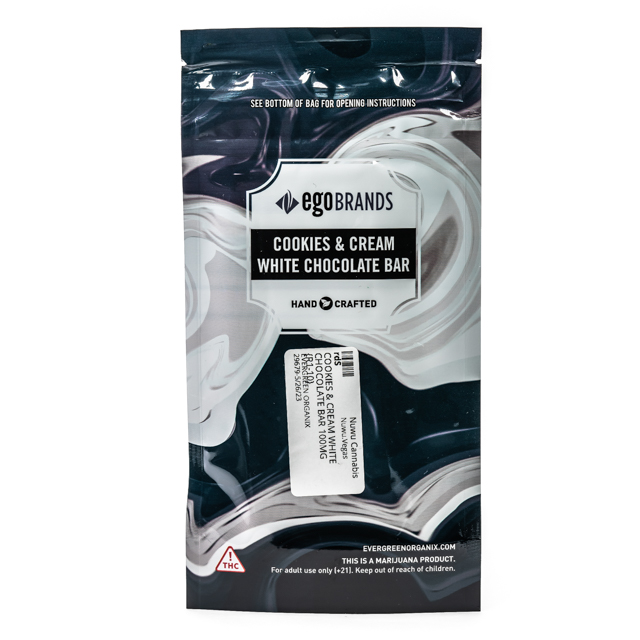 Photograph of product: Cookies & Cream White Chocolate Bar 100mg {R1 35}