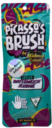 Photograph of product: Midwest Extracts Watermelon Zlushie Live Resin Brush