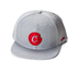 Photograph of product: C-Bite Twill Snapback Cap | Grey/Red