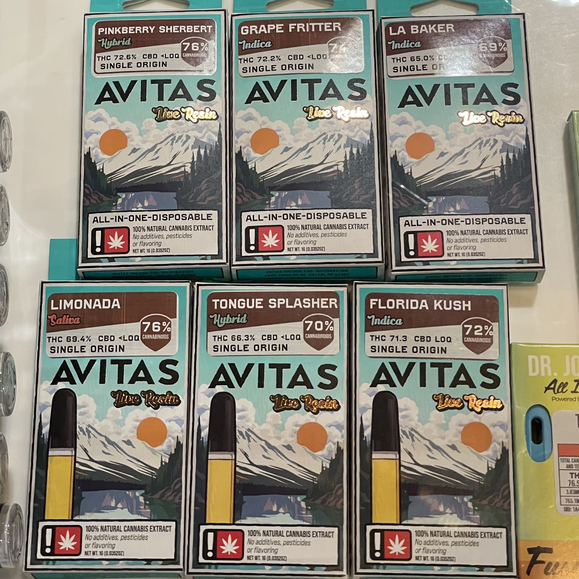 Photograph of product: Avitas - PINKBERRY SHERBERT - Disposable Live Resin Cartridge - - H