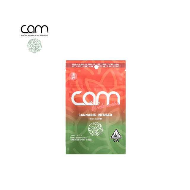 Photograph of product: WATERMELON 100MG CBD 50MG TH-oui 50MG CBN ROSIN INFUSED 10 PACK GUMMIES