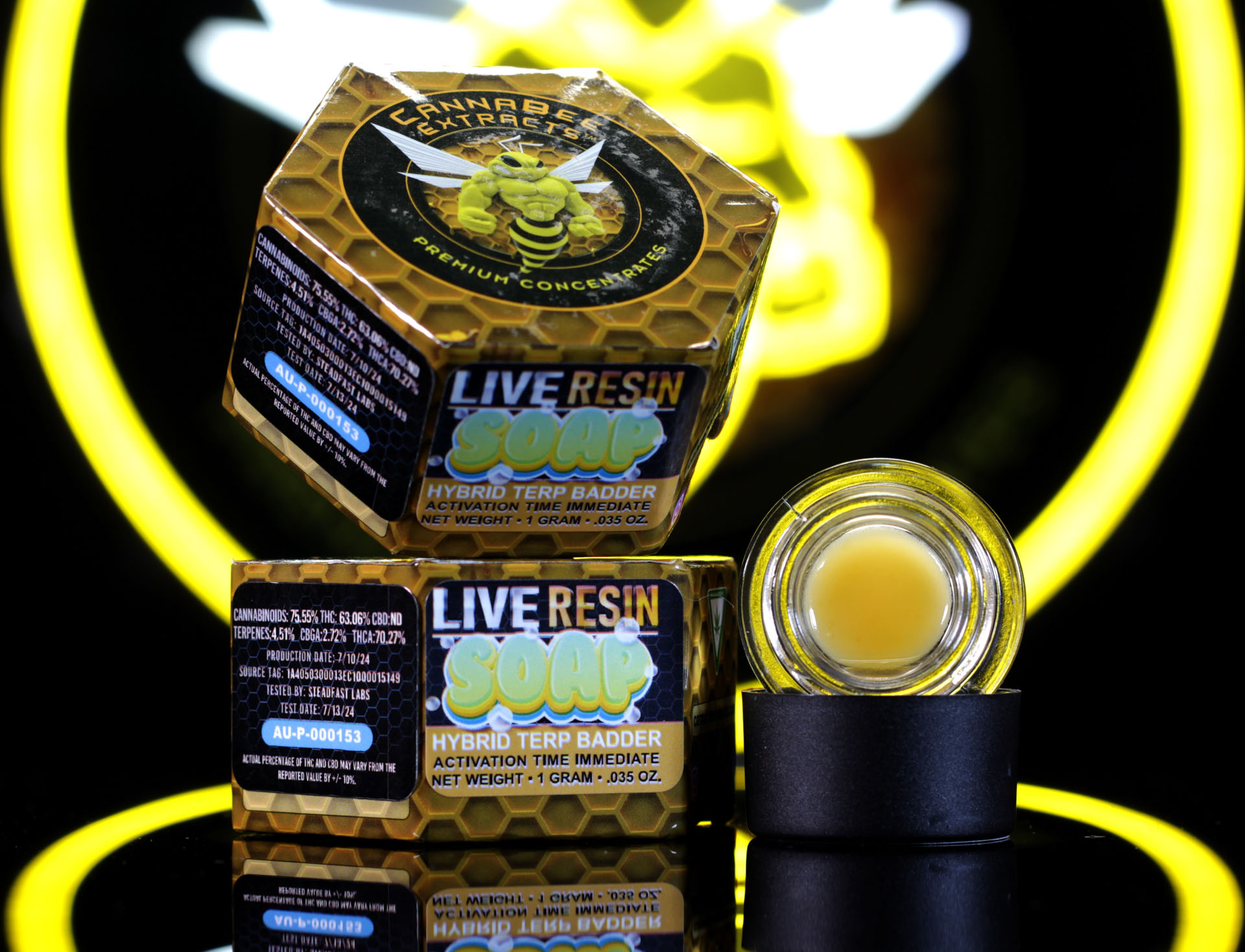 Photograph of product: Canna Bee | SOAP | Live Resin Terp Badder Oui'd