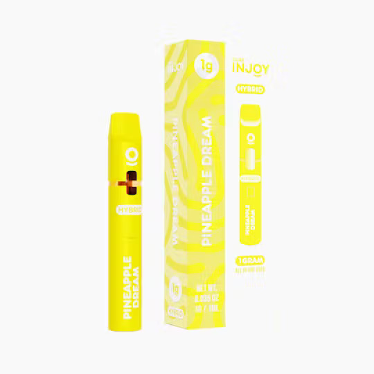 Photograph of product: CURE INJOY - DISPOSABLE DISTILLATE - 1G - PINEAPPLE DREAM - HYBRID