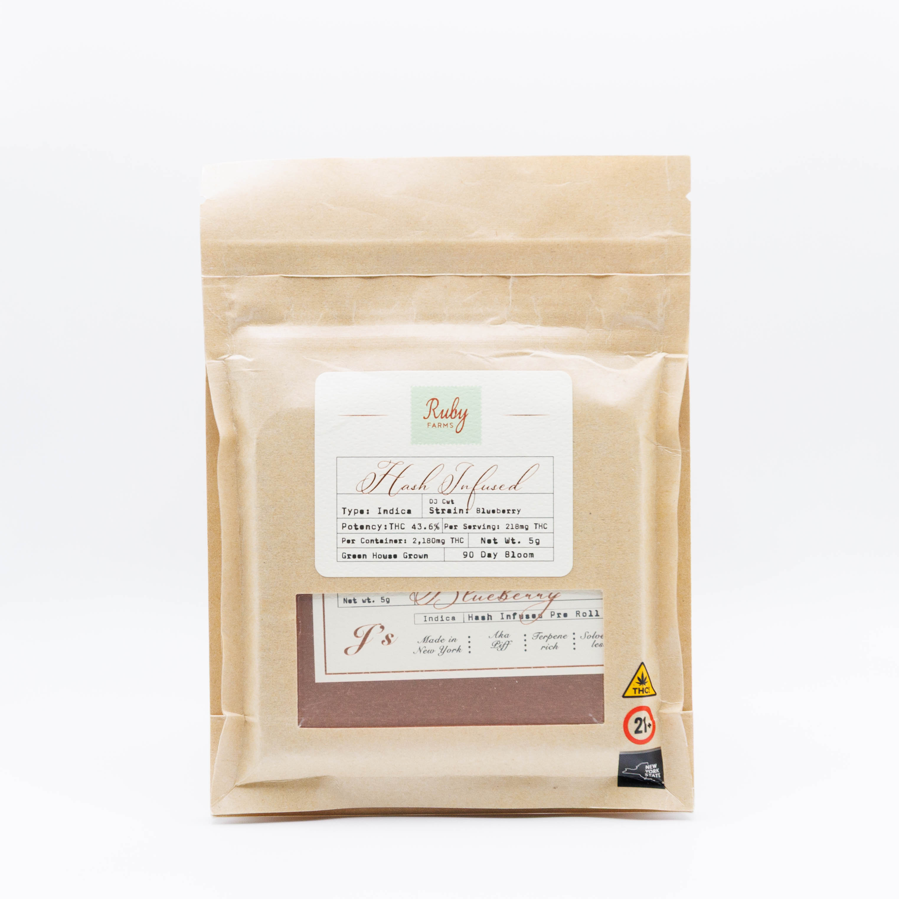 Photograph of product: Ruby Farms | DJ Cut Blueberry 10 Pack | au chocolat Infused Doobies