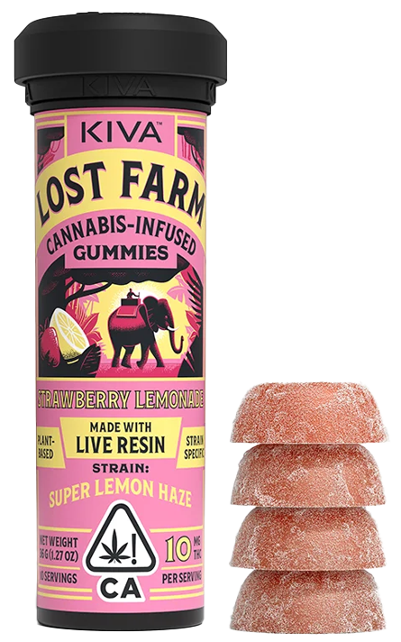 Photograph of product: Lost Farm | Strawberry Lemonade Super Lemon Haze | 39G 10PK