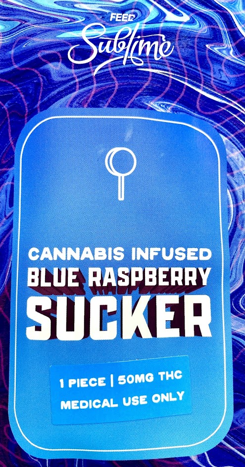 Photograph of product: Blue Raspberry Sucker (50MG)