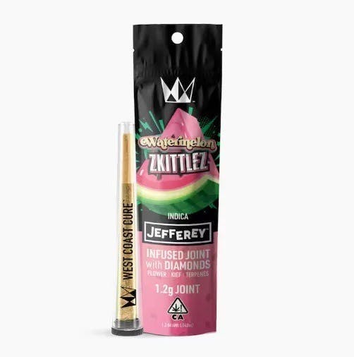 Photograph of product: West Coast Cure - Watermelon Zkittlez 1.2g Infused Pre-roll